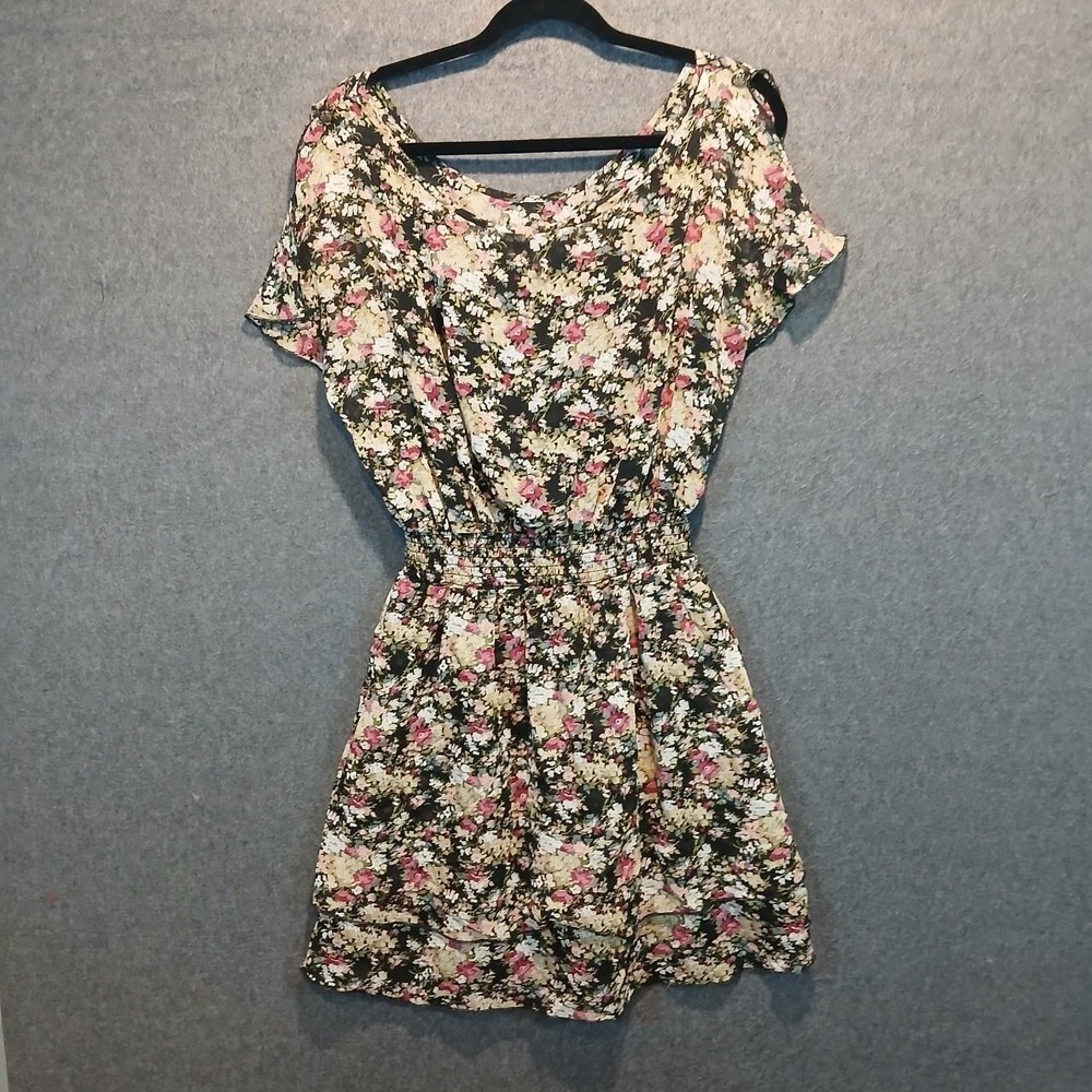 Express Floral M Dress dark feminine boho fairy cottagecore ethereal whimsygoth